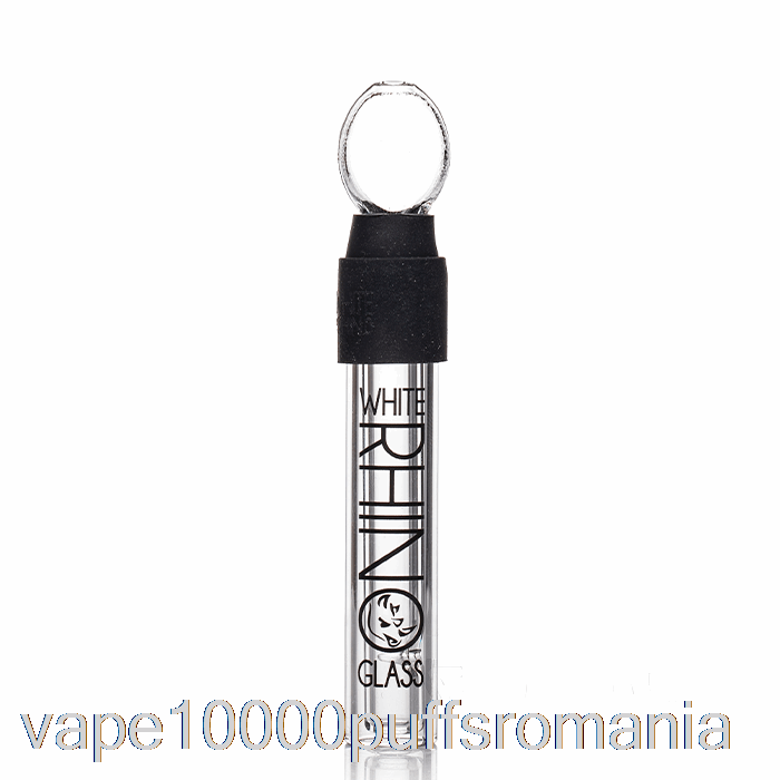 Vape Romania Alb Rinocer Sticla Blunt Slider Transparent